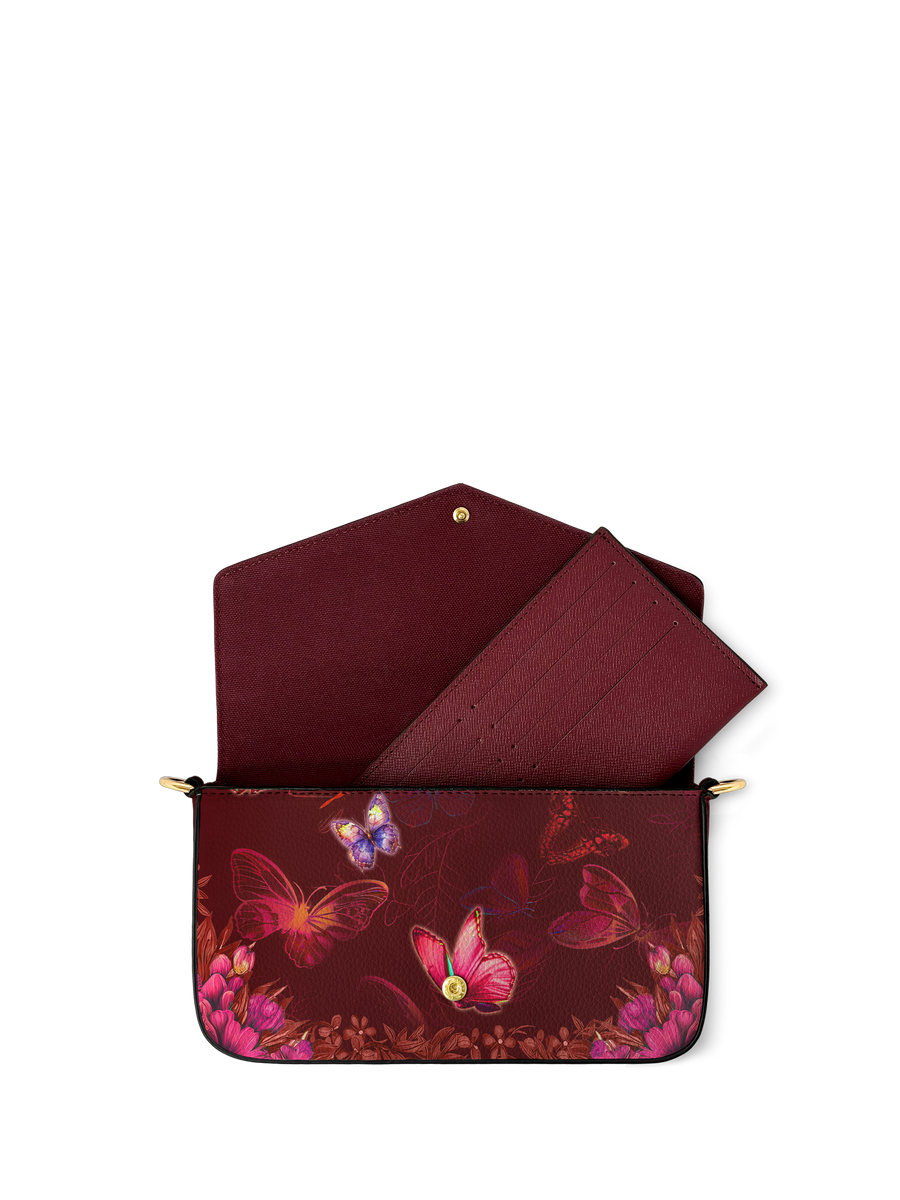 "Imani" Pomegranate Red Envelope Chain Crossbody Bag - DD DEAL