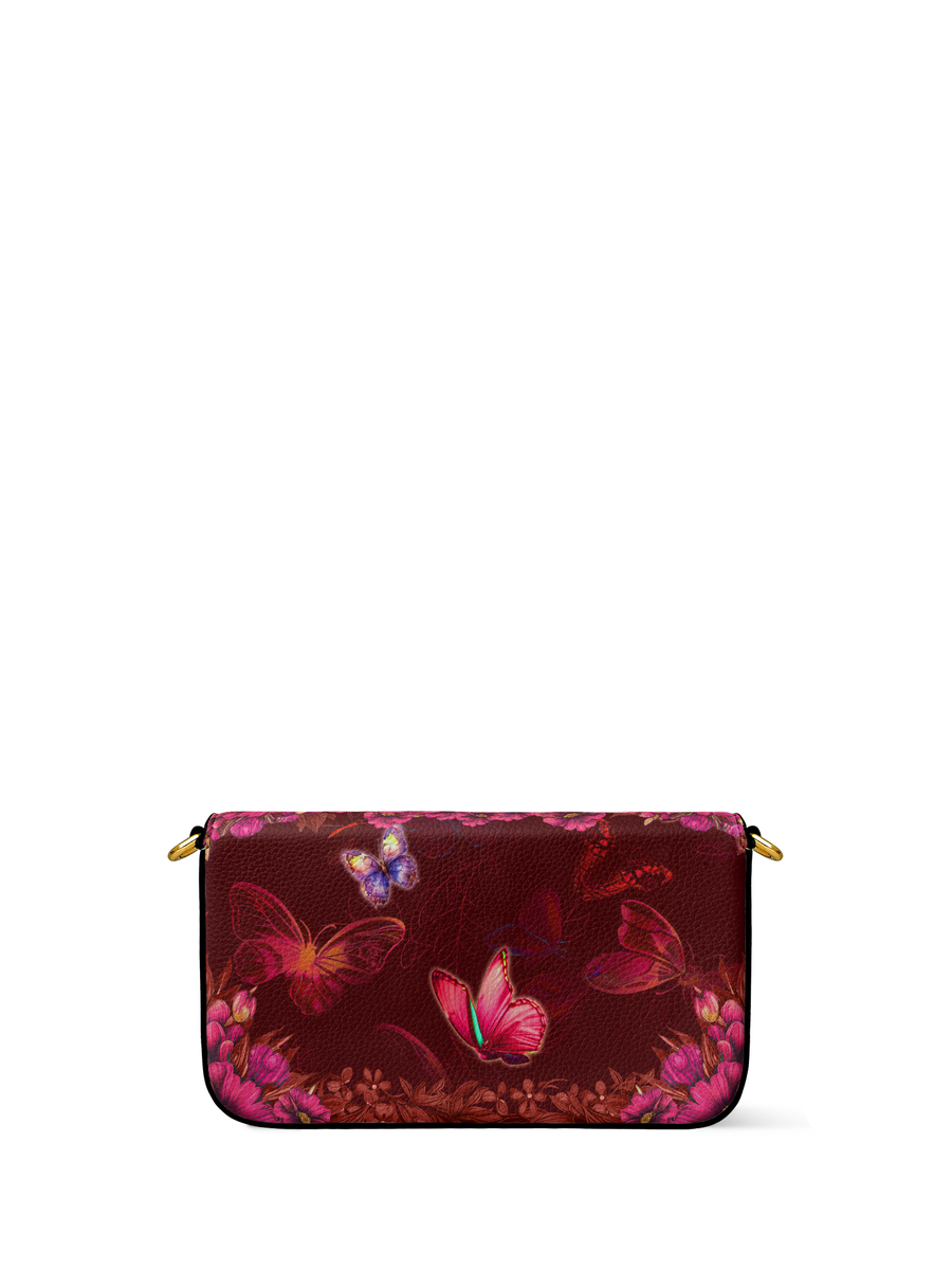 "Imani" Pomegranate Red Envelope Chain Crossbody Bag - DD DEAL