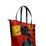 "Sanaa" Paprika Leather Tote Bag