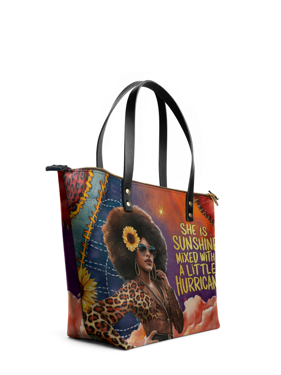 "Huriya" Leather Tote Bag