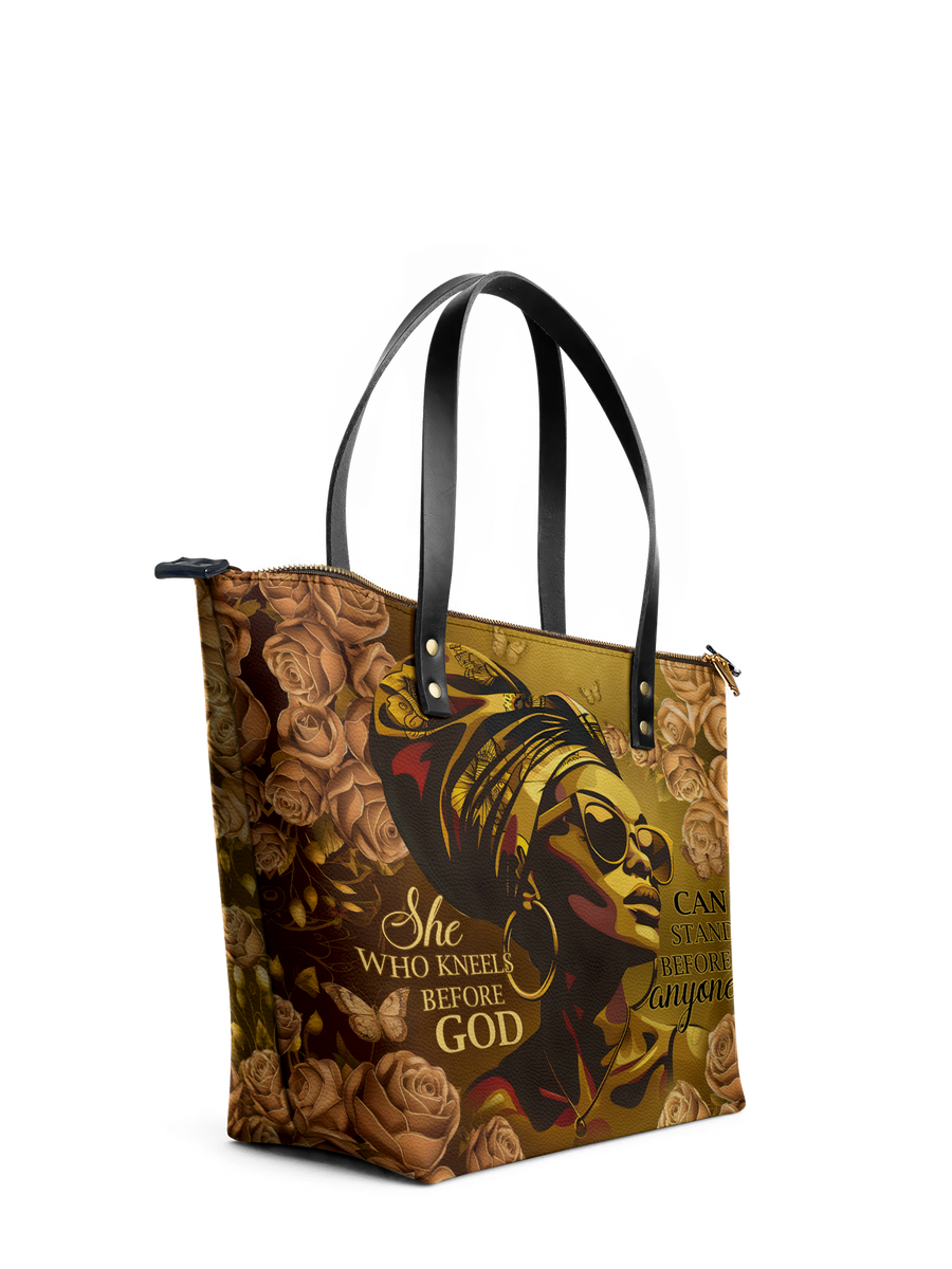 "Godfidence" Leather Tote Bag Matching Set - DD DEAL