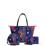 "Imani" Blue Orchid Leather Tote Bag - BRAVE ONES DEAL