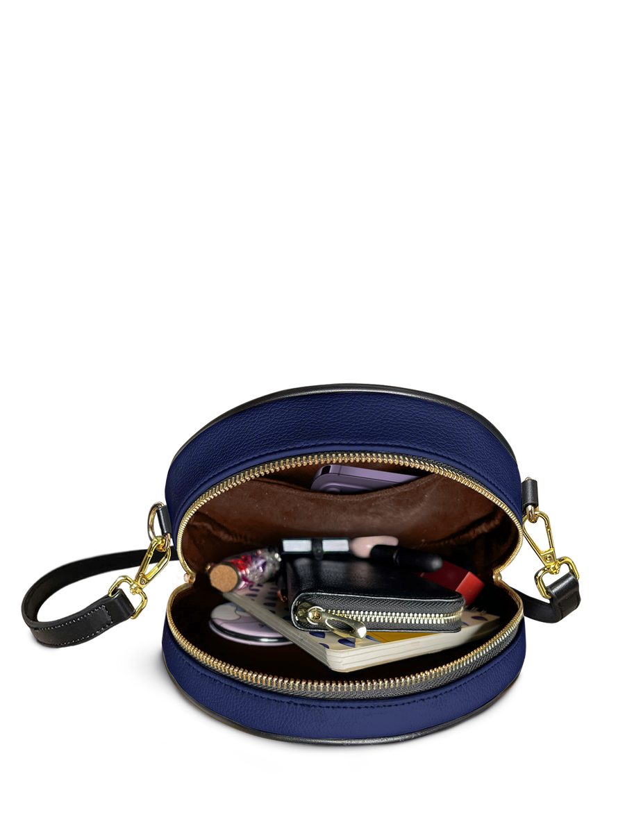 "Imani" Blue Orchid Circle Crossbody Bag