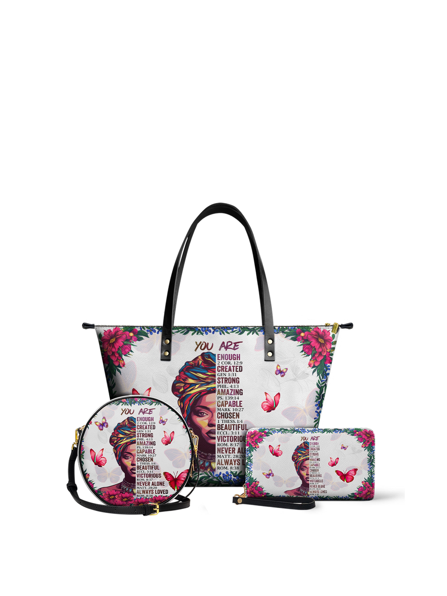 "Imani" Dove White Leather Tote Bag - DD DEAL