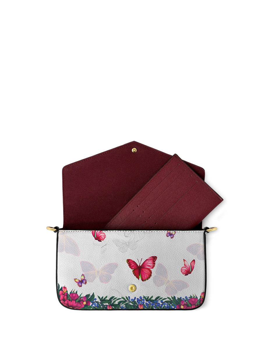"Imani" Dove White Envelope Chain Crossbody Bag - DD DEAL