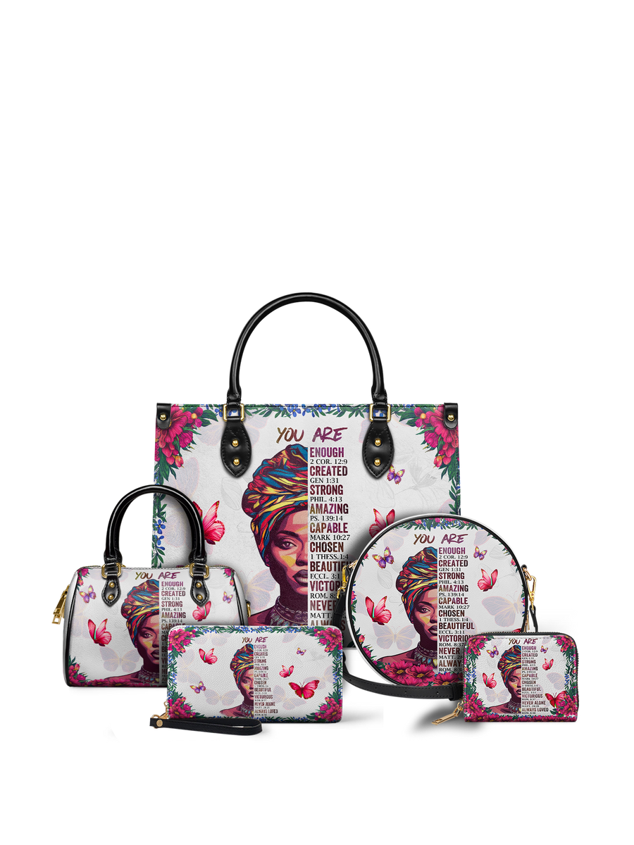 "Imani" Dove White Leather Handbag - DD DEAL