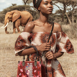 "Imani" Pomegranate Red Small Leather Handbag