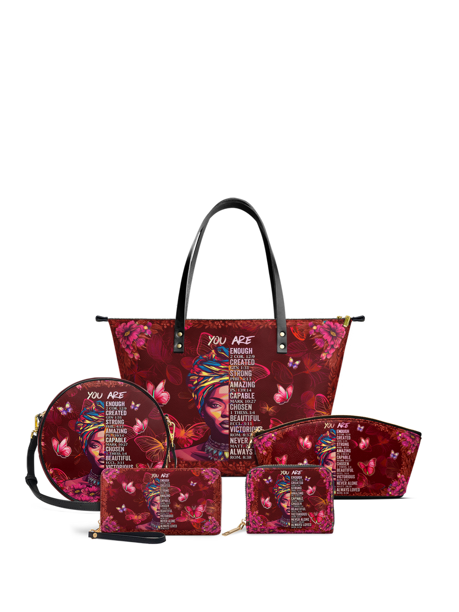 "Imani" Pomegranate Red Mini Wallet Bundle DD DEAL