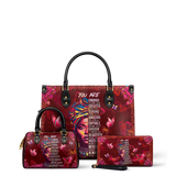 "Imani" Pomegranate Red Leather Handbag - BRAVE ONES DEAL