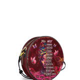 "Imani" Pomegranate Red Circle Crossbody Bag