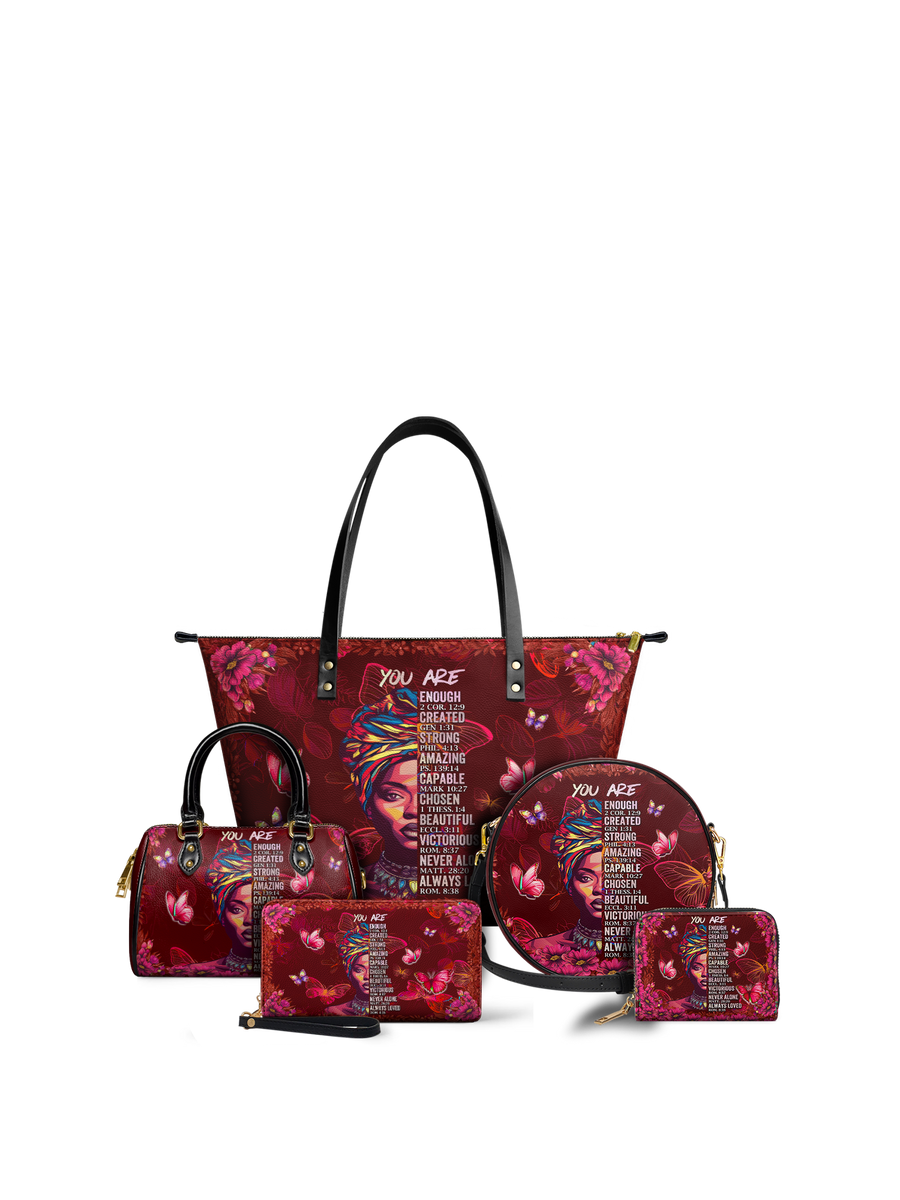 "Imani" Pomegranate Red Leather Tote Bag - DD DEAL