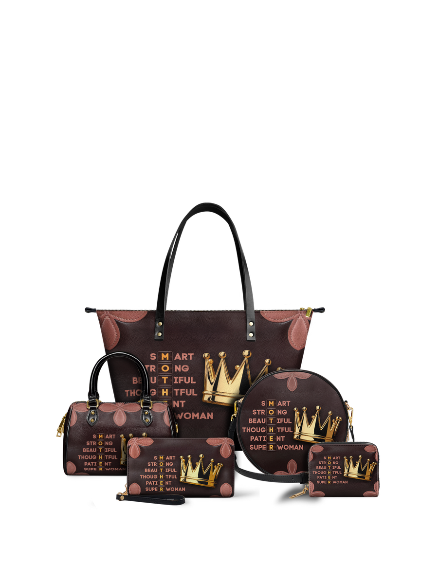 "Imarimom" Leather Tote Bag Matching Set - DD DEAL