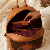 "Kora" Brown Leather Backpack