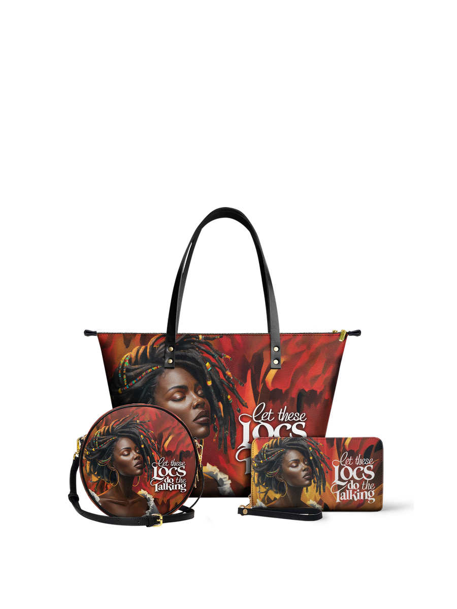 "Locella" Leather Tote Bag Matching Set - DD DEAL