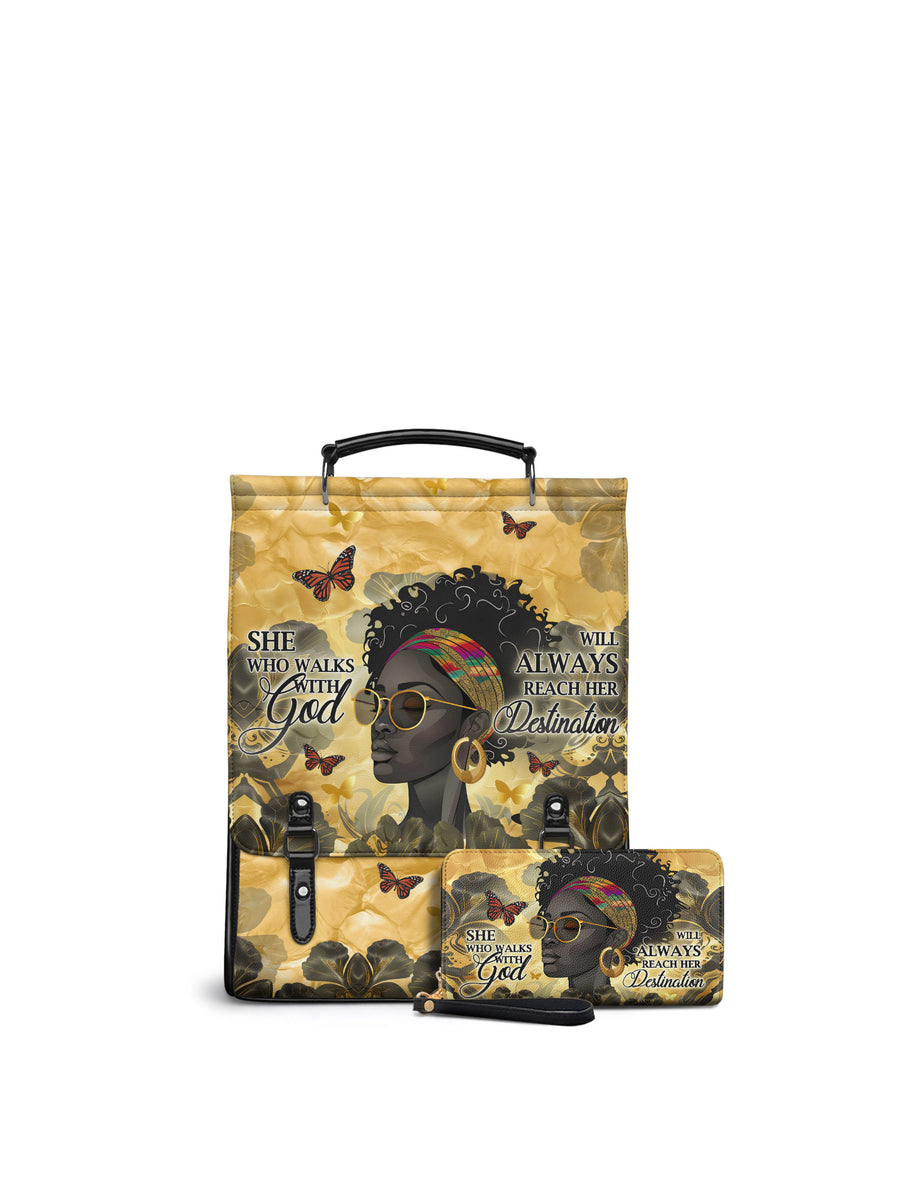 "Njia" Leather Backpack Matching Set - DD DEAL