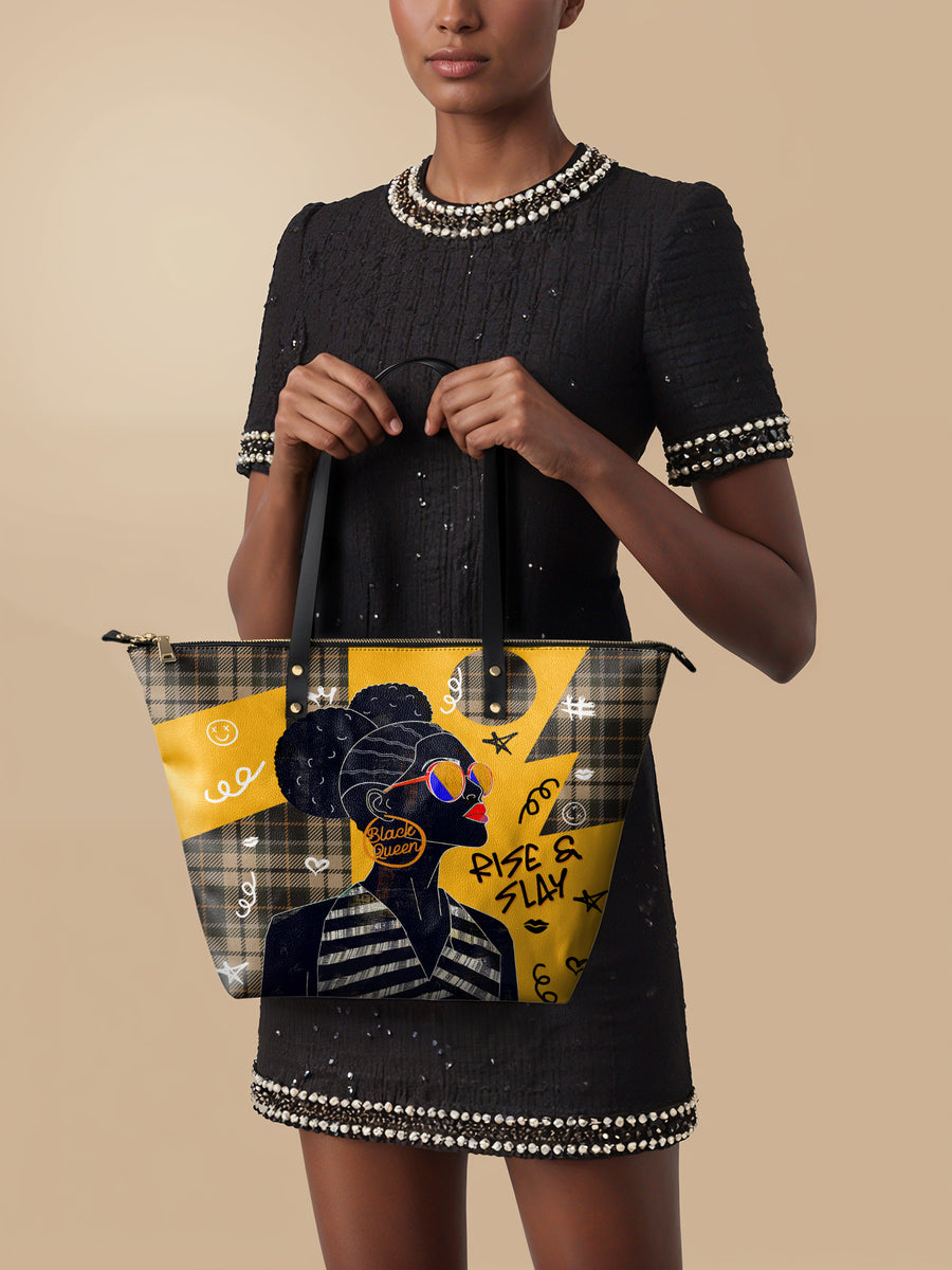 "Sanaa" Cornbread Leather Tote Bag