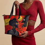 "Sanaa" Paprika Leather Tote Bag - BRAVE ONES DEAL
