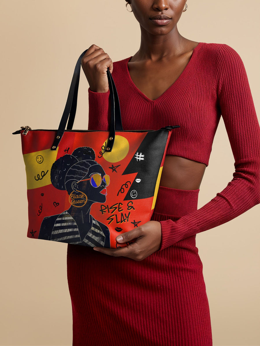 "Sanaa" Paprika Leather Tote Bag - DD DEAL
