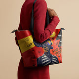 "Sanaa" Paprika Leather Tote Bag