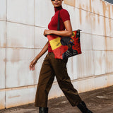 "Sanaa" Paprika Leather Tote Bag