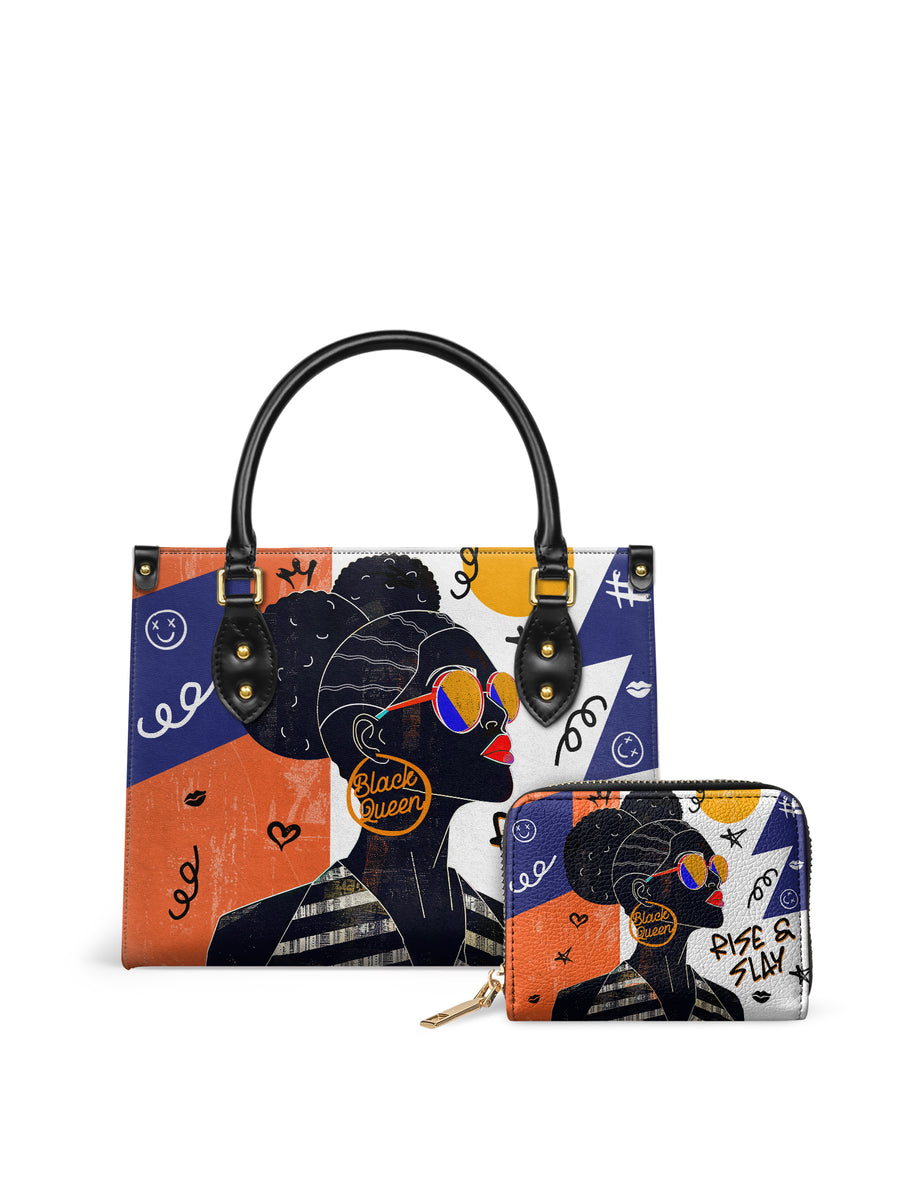 "Sanaa" Salt Pop Small Leather Handbag Matching Set - DD DEAL