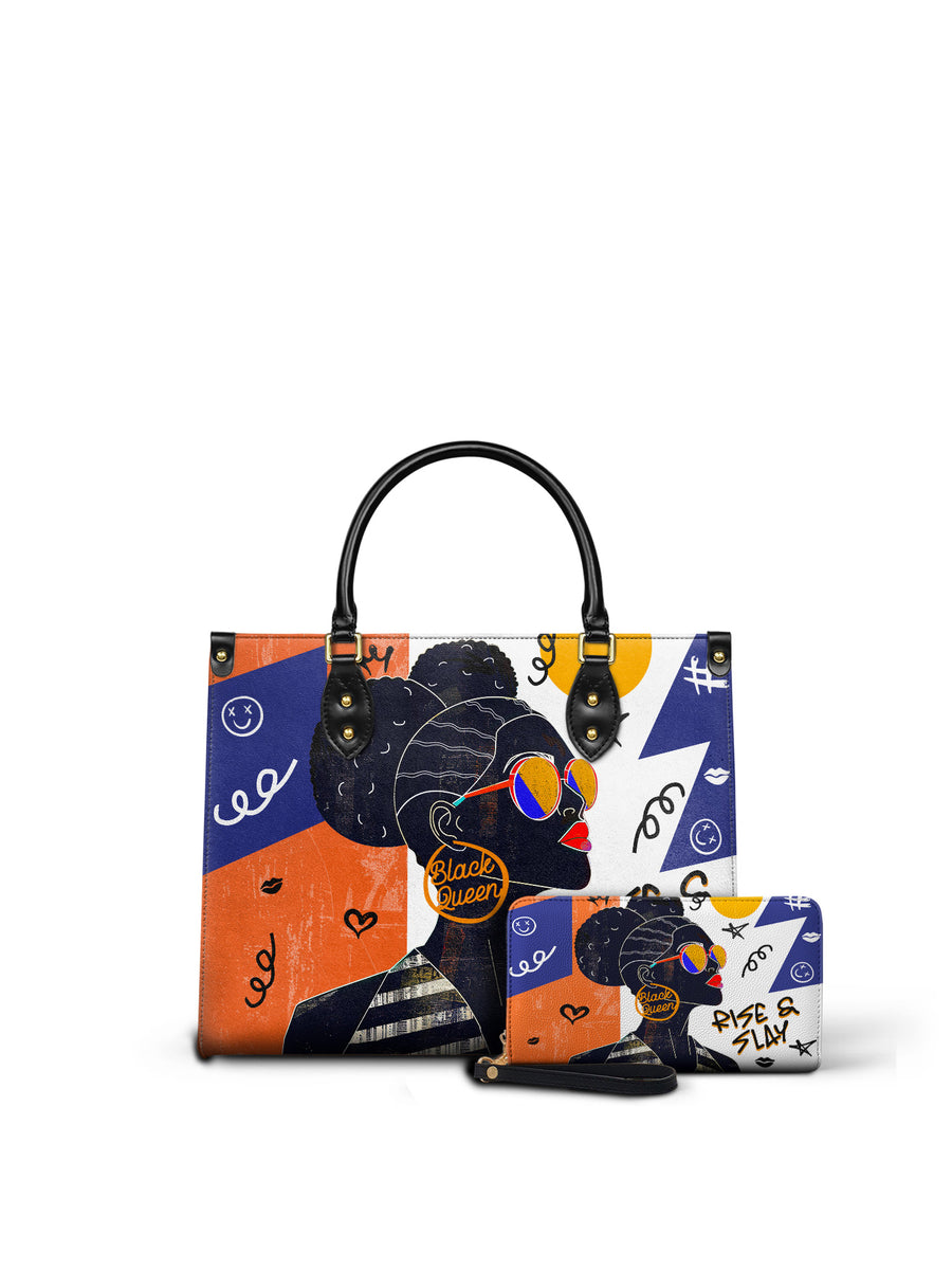 "Sanaa" Salt Pop Leather Handbag Matching Set - DD DEAL