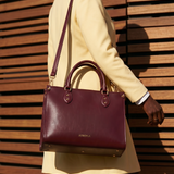 "Serwa" Oxblood Red Leather Handbag
