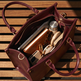"Serwa" Oxblood Red Leather Handbag