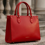 "Serwa" Red Leather Handbag