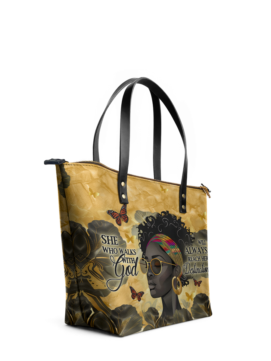"Njia" Leather Tote Bag - DD DEAL