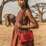 "Tajimom" Small Leather Handbag