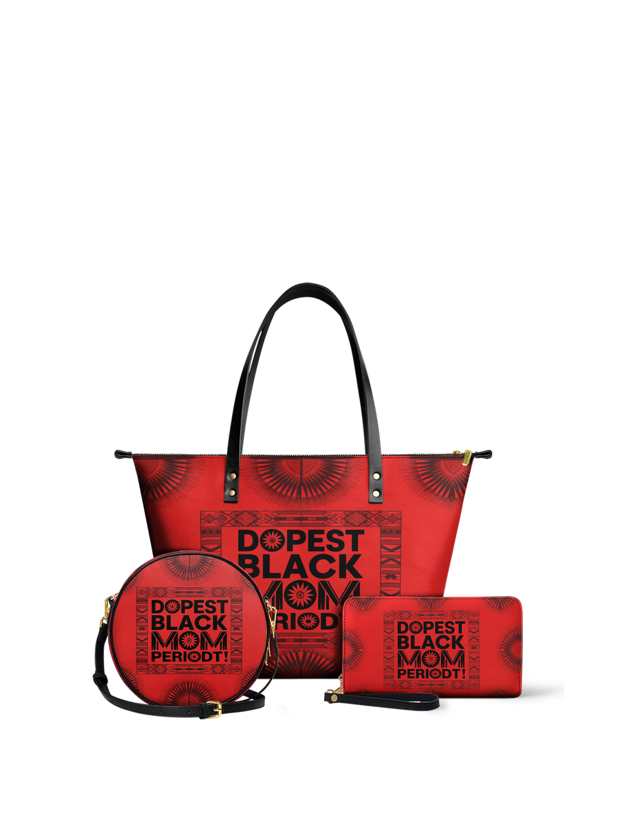 "Tajimom" Leather Tote Bag Matching Set - DD DEAL