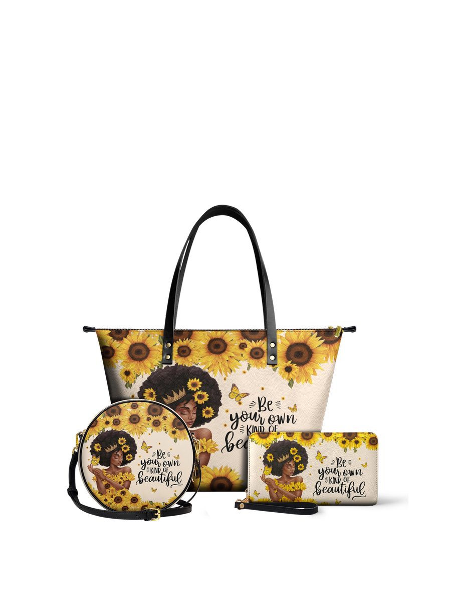 "Zuriya" Leather Tote Bag Matching Set - DD DEAL