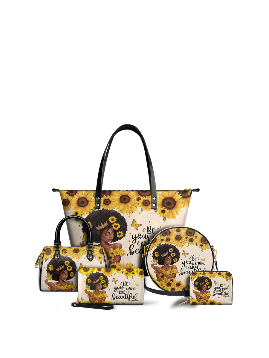 "Zuriya" Leather Tote Bag Matching Set - DD DEAL